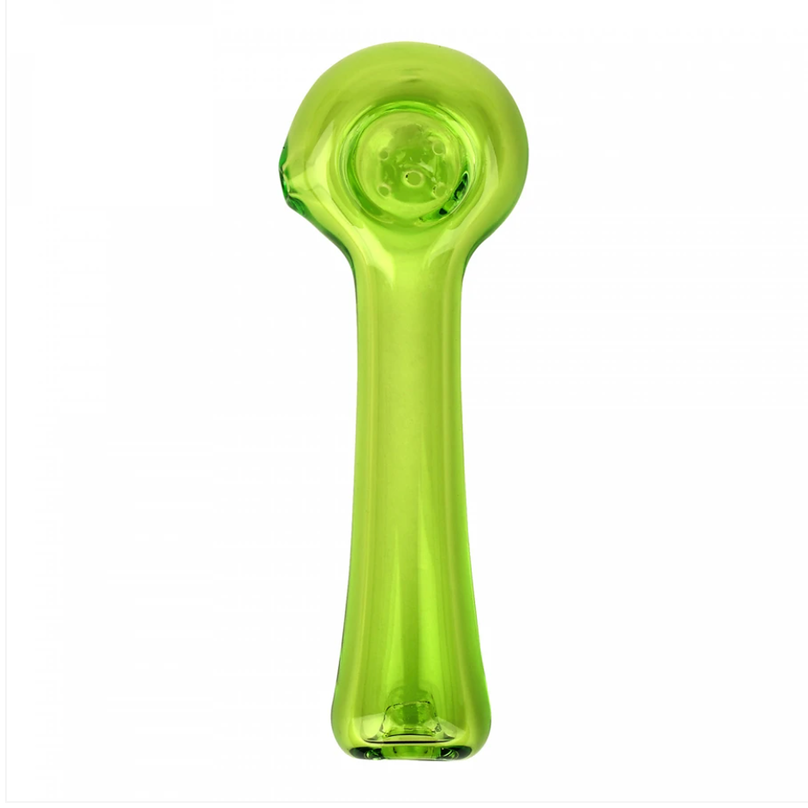 Red Eye Glass 4.5" Spoon Pipe Solid Lime Green Leafly
